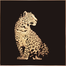 广州厂家直销简约现代装饰沙发背景墙三维立体猎豹纹琉璃彩艺术玻璃画供酒店软装